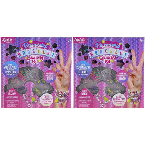 2PK Style It! Friendship Bracelet Design Craft Kit Set Kids/Children 6y+