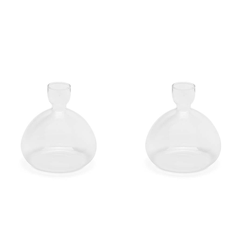 2x Acorn 10cm Glass Flower Vase Planter Outdoor Yard/Patio Home Garden Decor