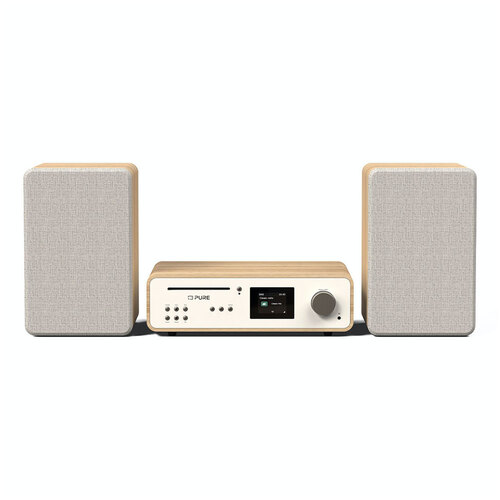 Pure Classic Stereo Music System - Cotton White/Oak