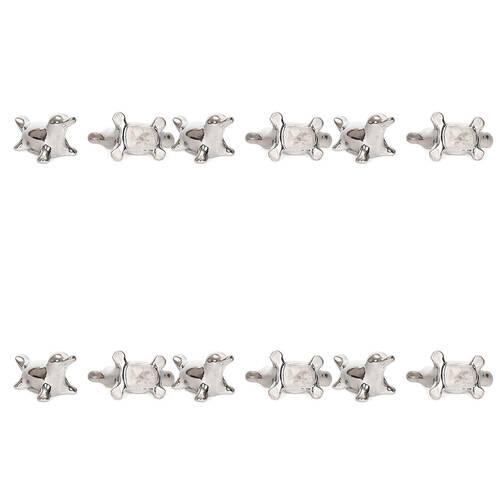 6PK A.FRESCO Porcelain Floating Platypus Figurine 14x8cm - Silver