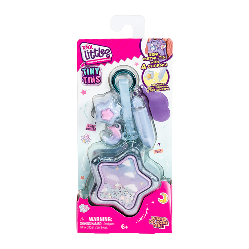 Real Littles S8 Tiny Tins With Four stationery Charms Toy Assorted 6y+