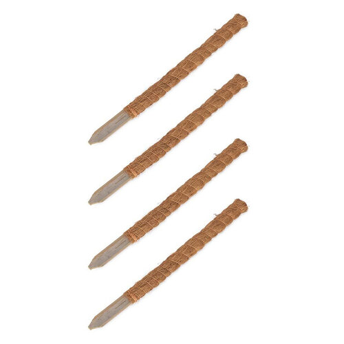 4x Coconut Fibre 90cm Growstick Bamboo Stake Outdoor Yard/Patio Garden Decor
