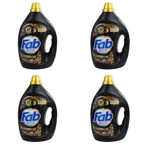 4PK Fab 1.8L Laundry Liquid Gold Absolute Perfume Indulgence Long Lasting