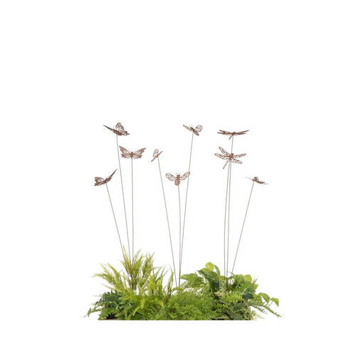 A.FRESCO Metal Stake Spray Insect Garden Decor Rust - Assorted