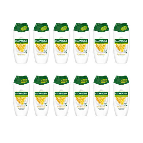 12PK Palmolive Milk & Natural Honey Shower Cream 250ml