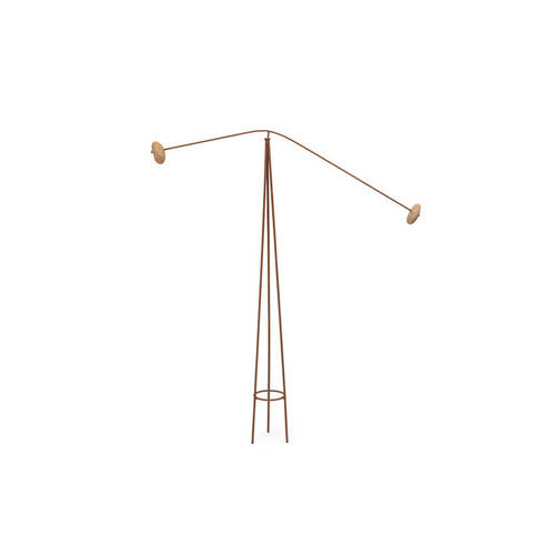 A.FRESCO Metal Rock Balancer Sculpture 15x108cm - Rust