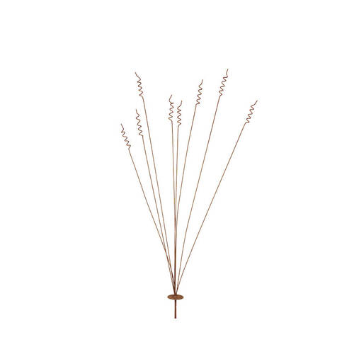 A.FRESCO Iron Stake 8 Head Grass Spray 115cm - Rust