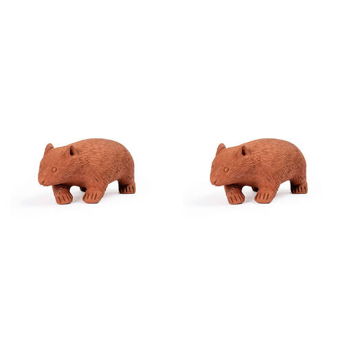 2PK Terracotta Wombat Pot Large 34x19cm - Orange