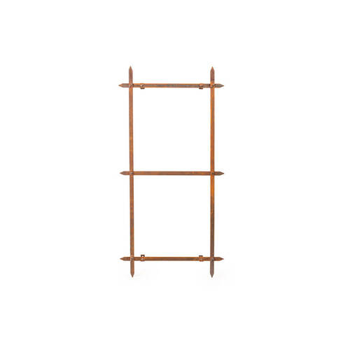 A.FRESCO Metal Plant Support Trellis Small 150x75cm - Rust