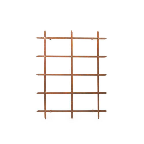 A.FRESCO Metal Plant Support Trellis Large 150x120cm - Rust