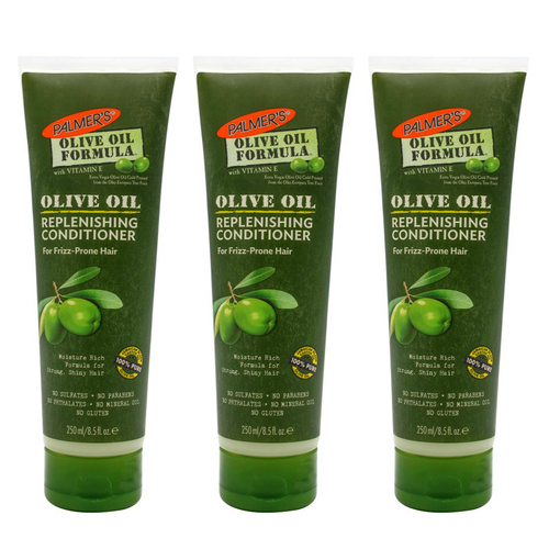 3PK Palmer's 250ml Olive Oil Vitamin E Replenishing Conditioner For Frizz Prone Hair