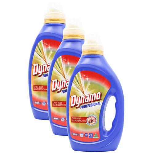 3PK Dynamo 900ml Professional Oxi Plus Laundry Liquid Detergent