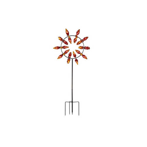Metal Wind Spinner LSD Flame Home Decor 100x225cm - Red