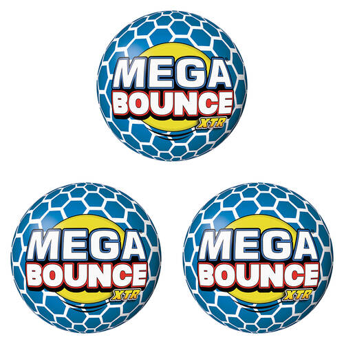 3PK Wicked Mega Bounce XTR - High Ball Kids Activity Throw Toy Assorted