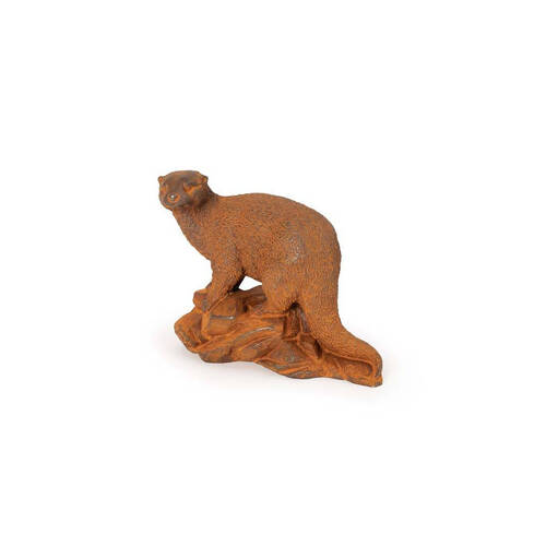 Otter Cast Iron Sculpture Home/Garden Decor 18x14cm - Rust