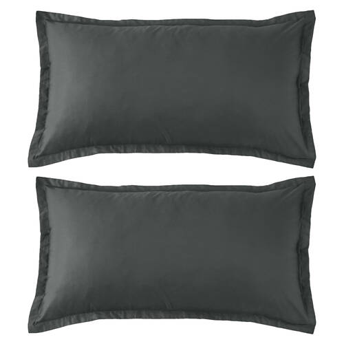 2PK Grosvenor House 500TC Egyptian Cotton Body Tailored Pillowcase Charcoal
