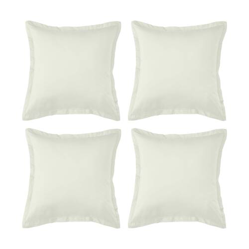 4PK Grosvenor House 500TC Egyptian Cotton Tailored European Pillowcase Taupe