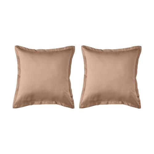 2PK Grosvenor House 500TC Egyptian Cotton Tailored European Pillowcase Clay