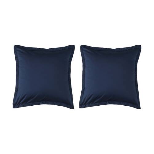 2PK Grosvenor House 500TC Egyptian Cotton Tailored European Pillowcase Navy Blue