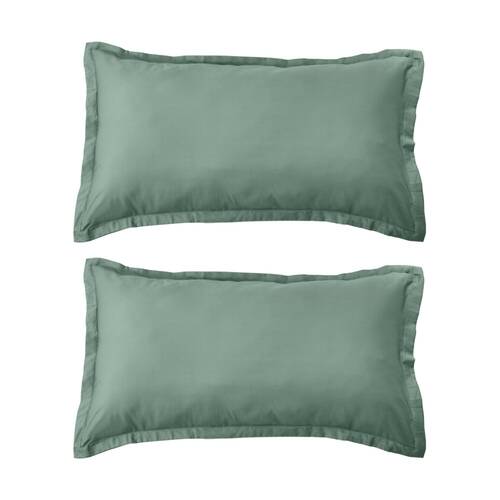 2PK Grosvenor House 500TC Egyptian Cotton King Tailored Pillowcase Slate Green