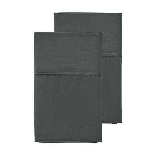 2pc Grosvenor House 500TC Egyptian Cotton Standard Pillowcases Charcoal