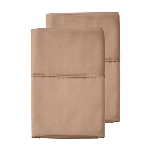 2pc Grosvenor House 500TC Egyptian Cotton Standard Pillowcases Clay