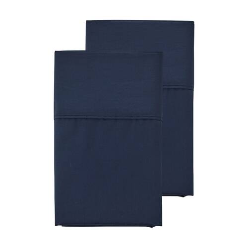 2pc Grosvenor House 500TC Egyptian Cotton Standard Pillowcases Navy Blue