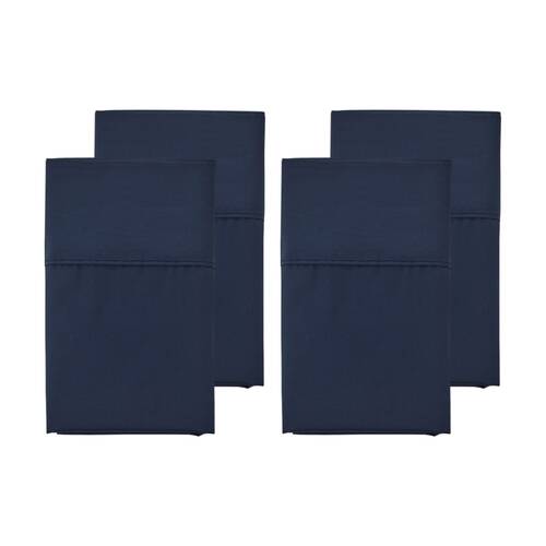 2x 2pc Grosvenor House 500TC Egyptian Cotton Standard Pillowcases Navy Blue