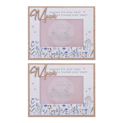 2PK Gibson Gifts Wild Meadow Mum Photo Frame 6x4'' Decor