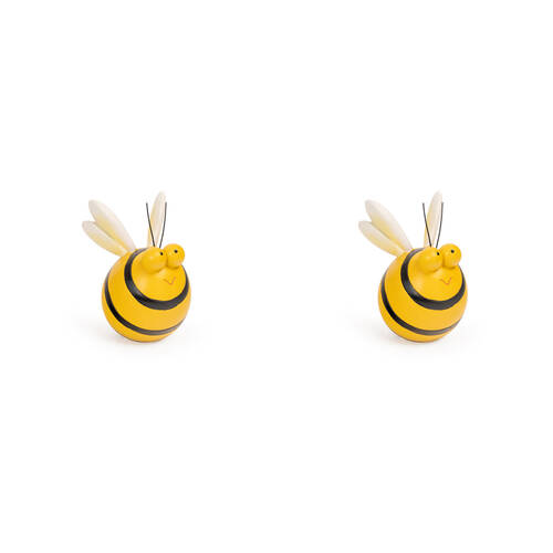 2PK A.FRESCO Buzz Bee Garden Insect Decor Medium 25x33cm - Yellow