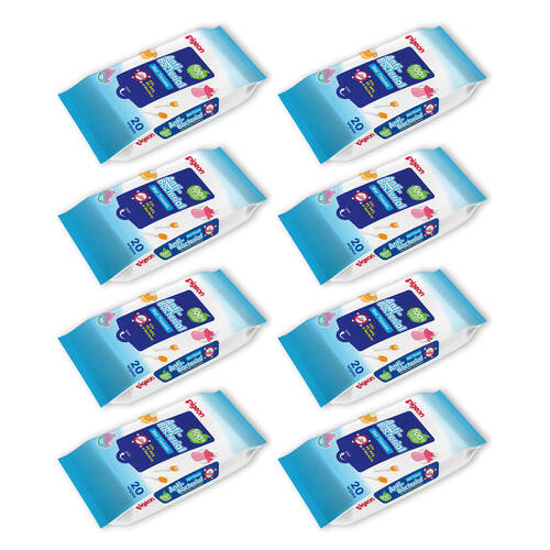 8x 20pc Pigeon Anti-Bacterial Wipes