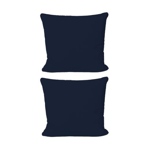 2PK The Lighthouse Washed Cotton European Pillowcase With Double Stitch Navy
