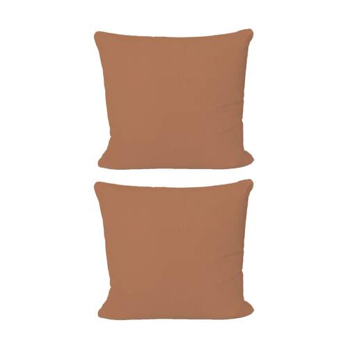 2PK The Lighthouse Washed Cotton European Pillowcase With Double Stitch Clay