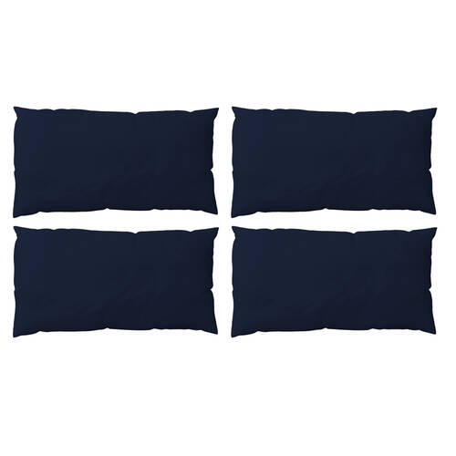 2x 2pc The Lighthouse Washed Cotton Standard Bedding Pillowcases Navy