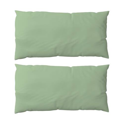 2x 2pc The Lighthouse Washed Cotton Standard Bedding Pillowcases Sage Green