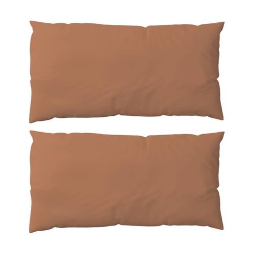 2x 2pc The Lighthouse Washed Cotton Standard Bedding Pillowcases Clay
