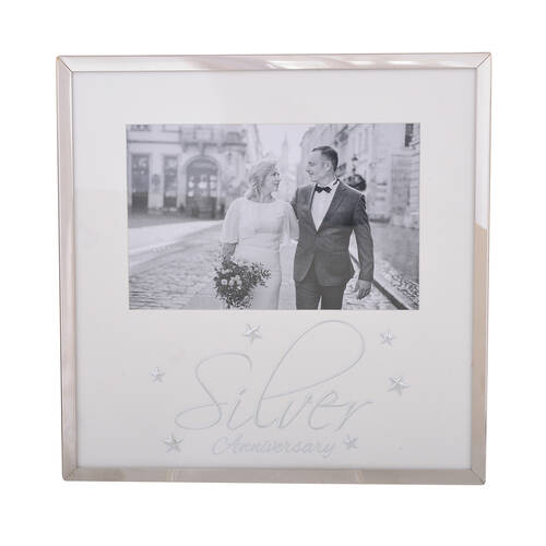 Gibson Gifts Silver Anniversary 6x4 Keepsake Memory Photo Frame Holder