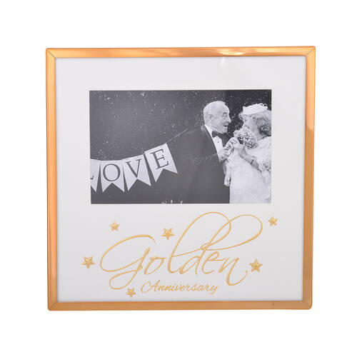 Gibson Gifts Golden Anniversary 6x4 Keepsake Memory Photo Frame Holder