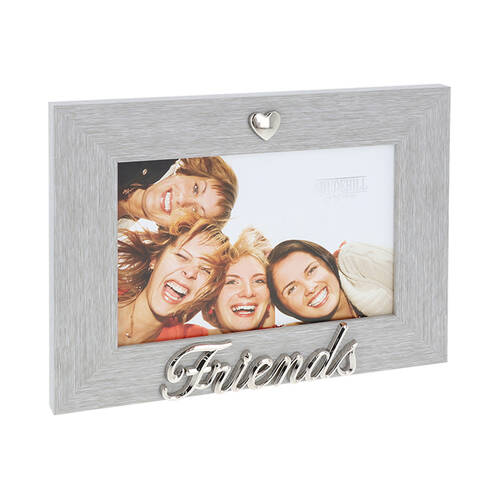 Gibson Gifts Silver Heart Friends 6x4 Keepsake Memory Photo Frame Holder