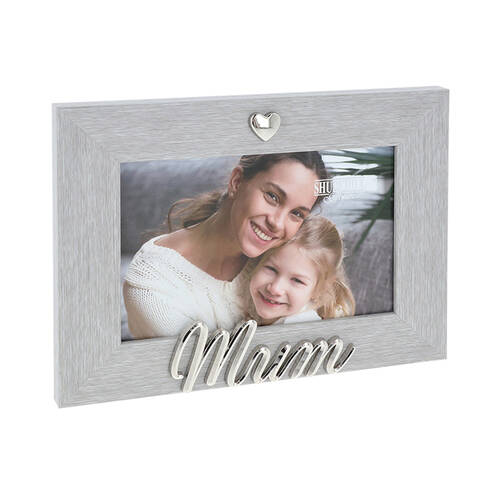 Gibson Gifts Silver Heart Mum 6x4 Keepsake Memory Photo Frame Holder