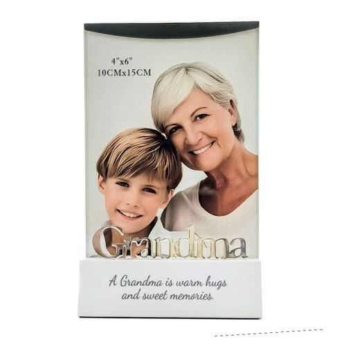 Gibson Gifts Silver Sentiment Grandma Photo Frame 4x6''