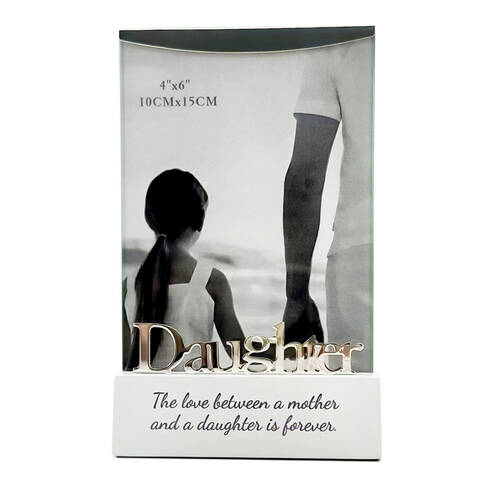 Gibson Gifts Silver Sentiment Daughter Photo Frame 4x6''