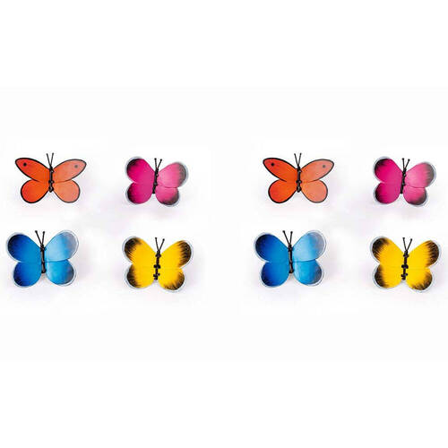 8PK Butterfly Clip Home/Garden/Patio Display Decor - Assorted