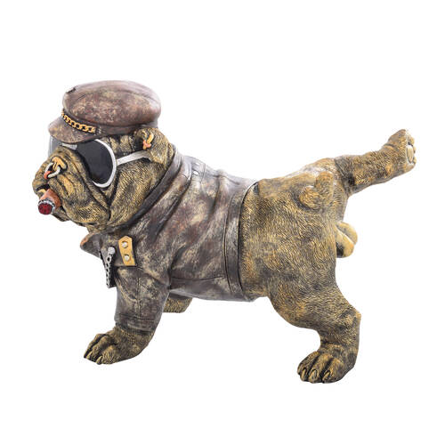 Gibson Gifts Dudes Cocky Bulldog Resin Figurine Decor 30cm - Bronze