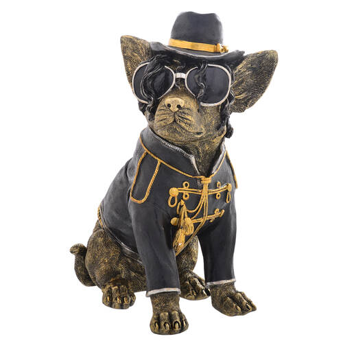Gibson Gifts Dudes Jacko Russell Resin Figurine Home Decor - Bronze