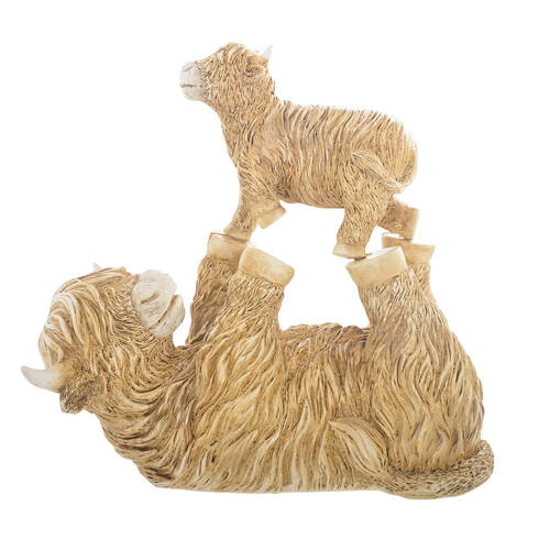 Gibson Gifts Playful Highland Cow Figurine Home Decor Brown - Large