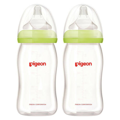 2x Pigeon Softouch Glass Peristaltic Plus Bottle 160ml