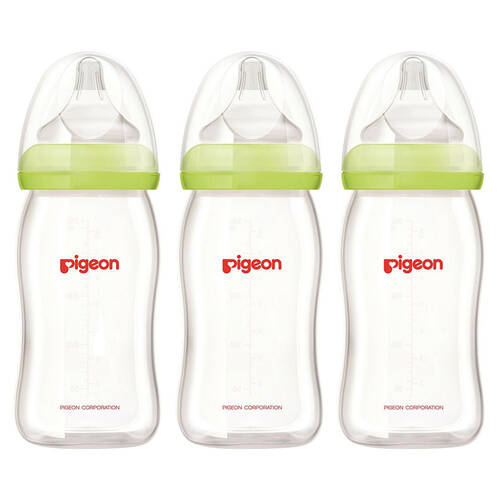 3x Pigeon Softouch Glass Peristaltic Plus Bottle 160ml
