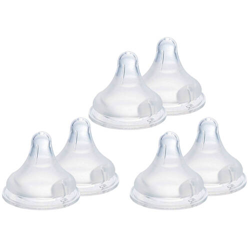 6pc Pigeon Softouch Peristaltic Plus Teat - L