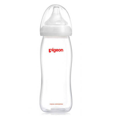 Pigeon PP 330ml Feeding Bottle w/Wide Neck Size L Y-Cut 6m+